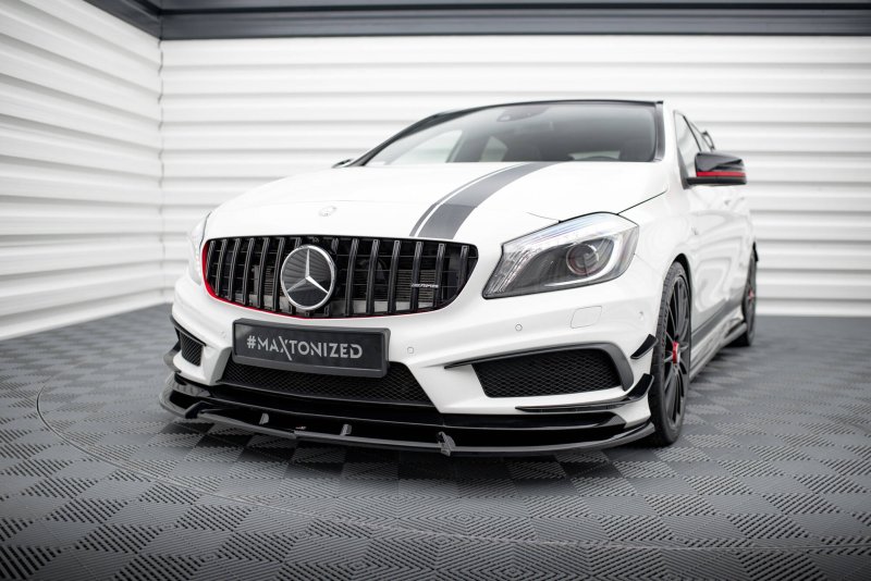 Maxton Front Ansatz V.3 Mercedes-Benz A45 AMG W176 schwarz Hochglanz ME-A45-W176-FD1-G