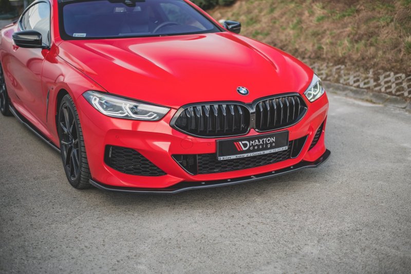 Maxton Front Ansatz V.1 für BMW 8 Coupe G15 / 8 Gran Coupe M Paket G16 schwarz Hochglanz BM-M850-G15-FD1-G