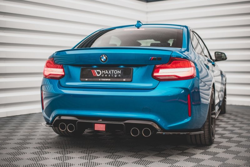 Maxton Diffusor Heck Ansatz für BMW M2 F87 schwarz Hochglanz BM-2-87-M-RS1-G