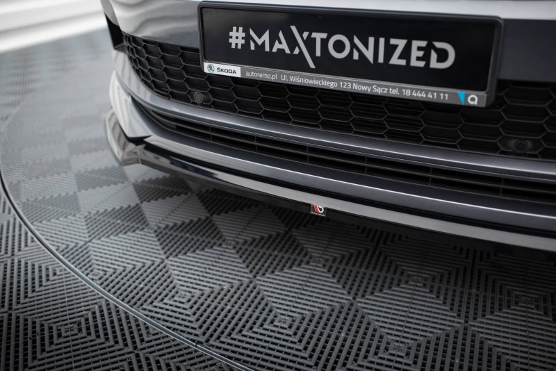 Maxton Front Ansatz V.2 Skoda Kodiaq Sportline Mk1 Facelift schwarz Hochglanz SK-KO-1F-SL-FD2-G