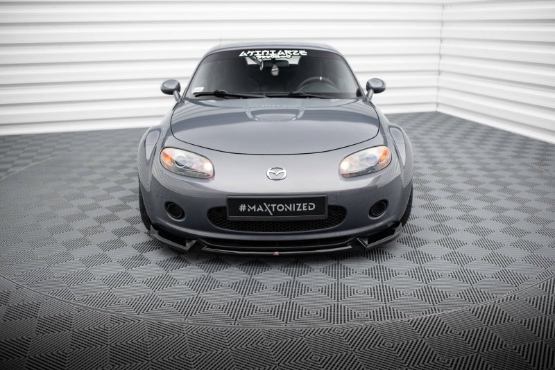 Maxton Front Ansatz V.2 Mazda MX5 NC (Mk3) schwarz Hochglanz MA-MX5-3-FD2-G