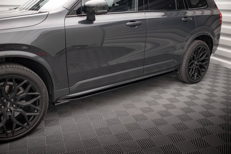 Maxton Seitenschweller Ansatz für Volvo XC90 R-Design Mk2 Facelift schwarz Hochglanz VO-XC90-2F-RDESIGN-SD1-G