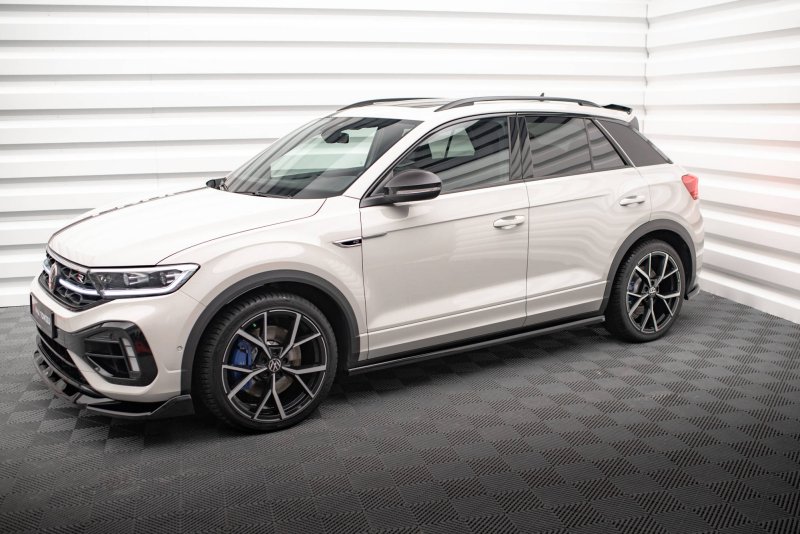 Maxton Seitenschweller Ansatz für Volkswagen T-Roc R Mk1 Facelift schwarz Hochglanz VW-T-ROC-1-R-SD1-G