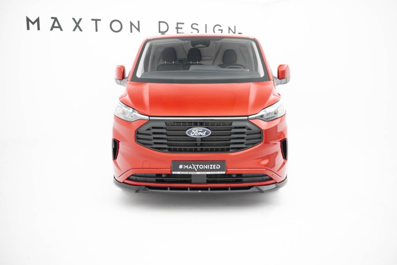 Maxton Front Ansatz V.1 Ford Transit Custom / Tourneo Custom Mk2 schwarz Hochglanz FO-TRC-2-FD1-G