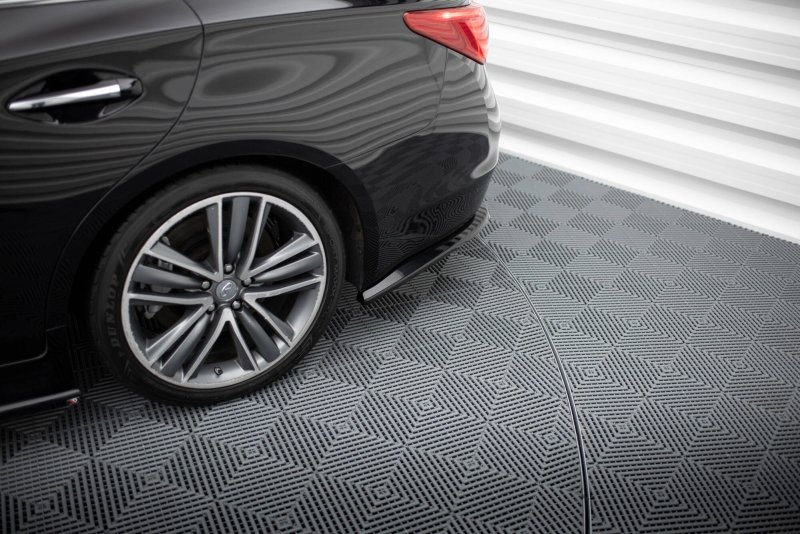 Maxton Heck Ansatz Flaps Diffusor V.2 Infiniti Q50 S Mk1 schwarz Hochglanz IN-Q50S-1-RSD2-G
