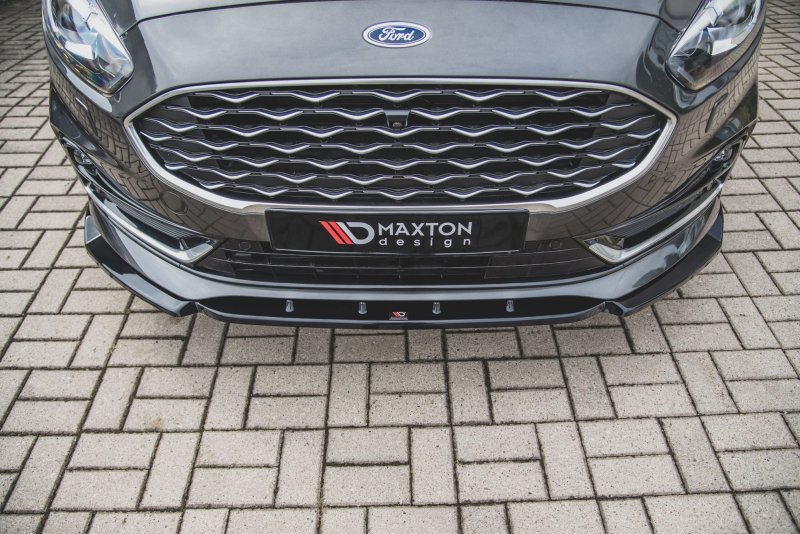 Maxton Front Ansatz für Ford S-Max Mk2 Facelift schwarz Hochglanz FO-SMAX-2F-FD1-G