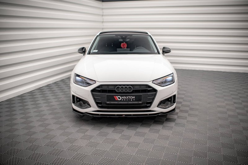 Maxton Front Ansatz V.2 für Audi A4 B9 Facelift schwarz Hochglanz AU-A4-B9F-FD2-G