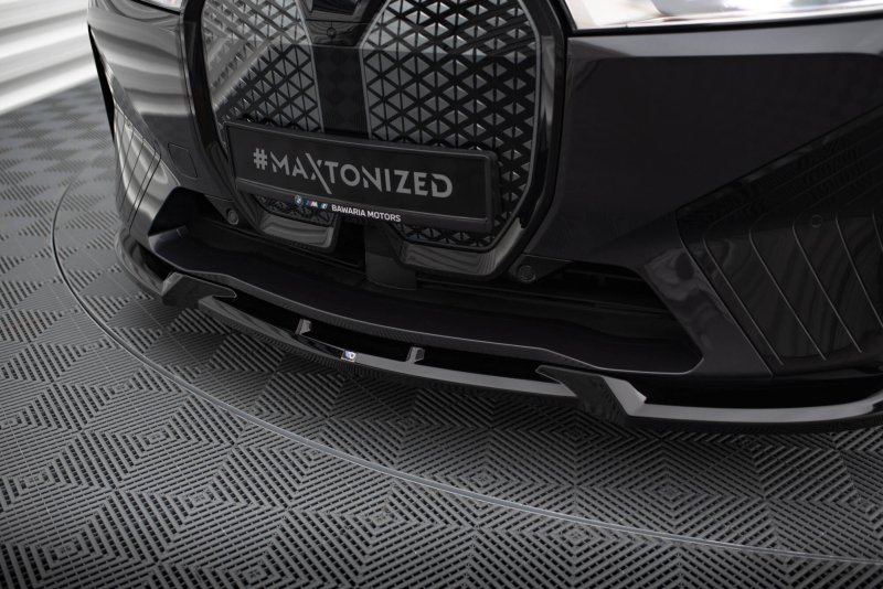 Maxton Front Ansatz V.1 BMW iX M-Paket i20 schwarz Hochglanz BM-IX-1-MPACK-FD1-G