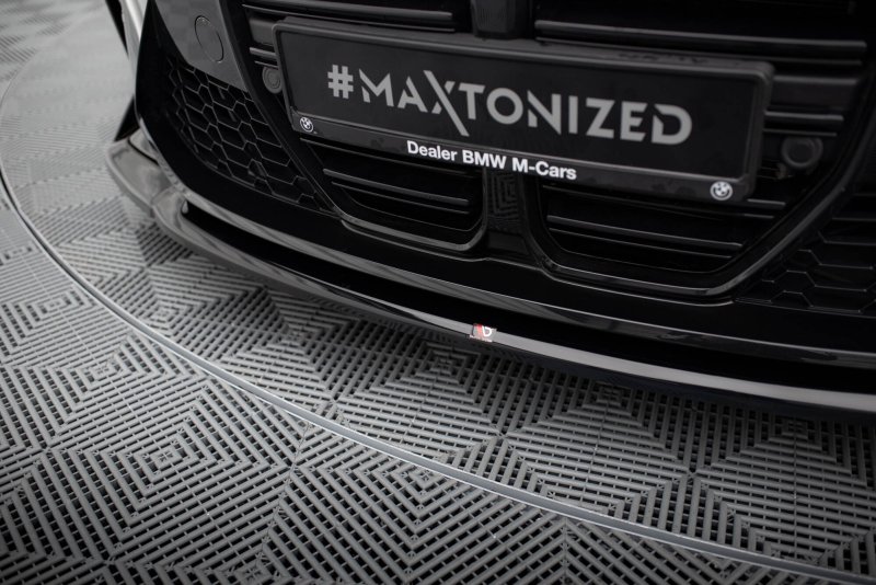 Maxton Front Ansatz V.4 CSL Look BMW M3 Limousine / Touring G80 / G81 schwarz Hochglanz BM-4-G82-M-FD4-G