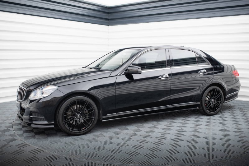 Maxton Seitenschweller Ansatz Mercedes-Benz E W212 Facelift schwarz Hochglanz ME-E-212F-SD1-G