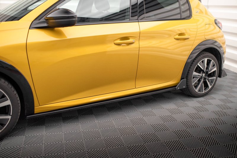 Maxton Seitenschweller Ansatz für + Flaps Peugeot 208 GT Mk2 PE-208-2-GT-SD1C+SF1B