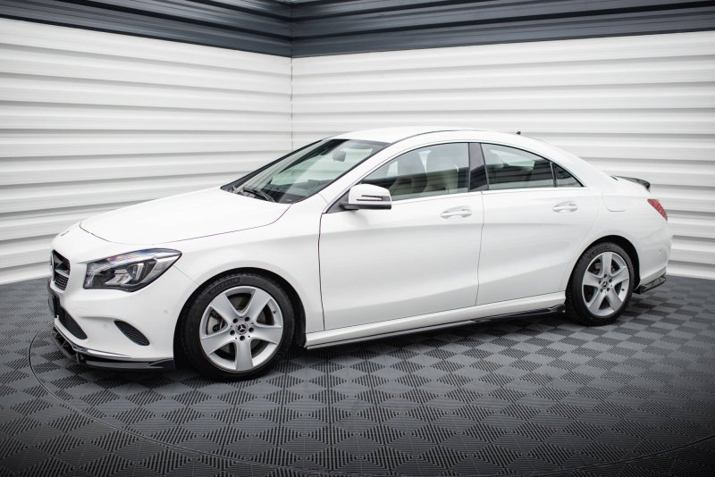 Maxton Seitenschweller Ansatz Mercedes-Benz CLA C117 Facelift schwarz Hochglanz ME-CLA-117F-SD1-G