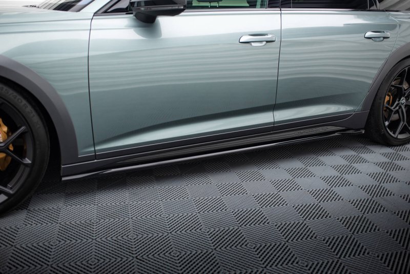Maxton Seitenschweller Ansatz Audi A6 Allroad C8 schwarz Hochglanz AU-A6-C8-AR-SD1-G