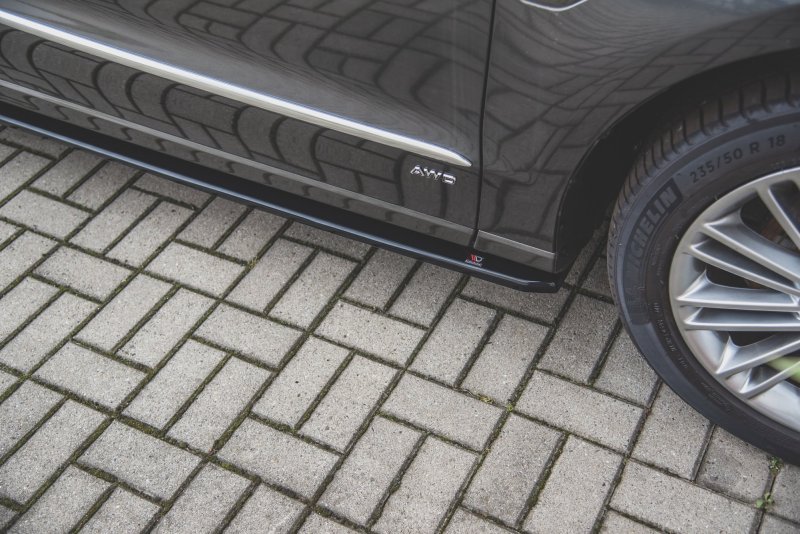Maxton Seitenschweller Ansatz für Ford S-Max Mk2 Facelift schwarz matt FO-SMAX-2F-SD1-T