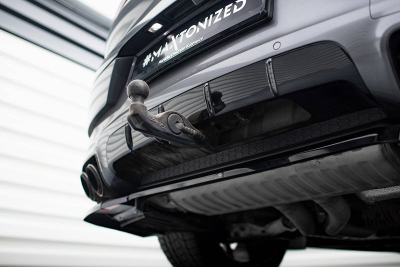 Maxton Mittlerer Cup Diffusor Heck Ansatz Porsche Cayenne SUV / Coupe Mk3 Facelift schwarz Hochglanz PO-CAY-3F-RD1-G