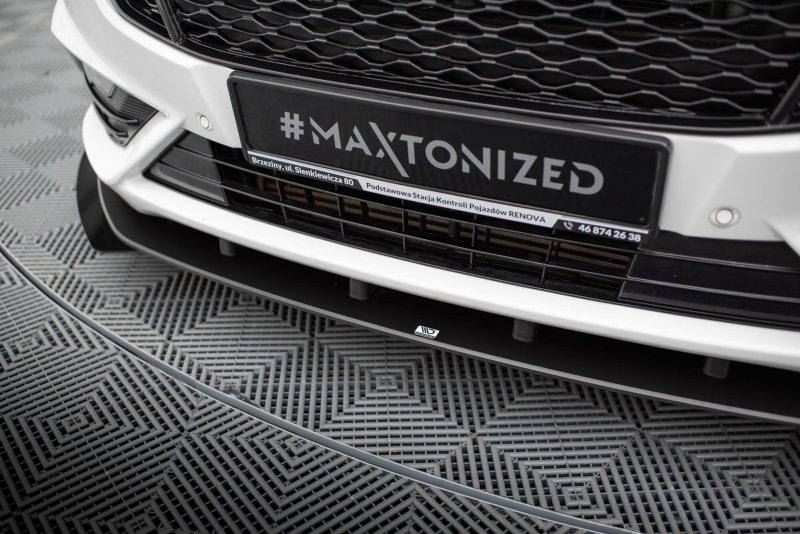 Maxton Street Pro Front Ansatz + Flaps Ford Mondeo Sport Mk5 Facelift / Fusion Sport Mk2 Facelift schwarz Hochglanz FOMO5FSPORTCNC-FD1B+FSF1-G