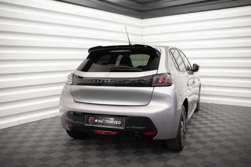 Maxton Spoiler CAP V.2 für Peugeot 208 Mk2 schwarz Hochglanz PE-208-2-CAP2-G