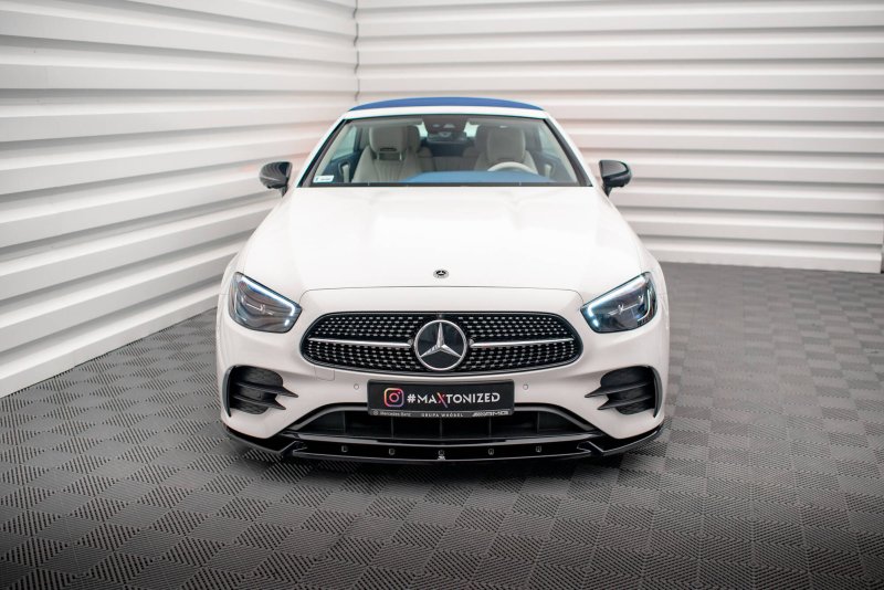 Maxton Front Ansatz V.2 Mercedes-Benz E-Klasse W213 Coupe Facelift (C238 Facelift) / Cabriolet (A238 Facelift) AMG-Line / 53 AMG schwarz Hochglanz ME-E-213F-AMGLINE-C-FD2-G