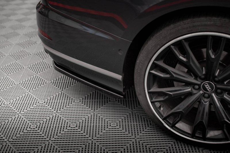 Maxton Heck Ansatz Flaps Diffusor für Audi S8 D5 schwarz Hochglanz AU-S8-D5-RSD1-G