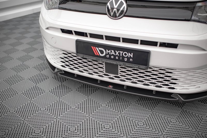 Maxton Front Ansatz V.2 für Volkswagen Caddy Mk5 schwarz Hochglanz VW-CA-5-FD2-G