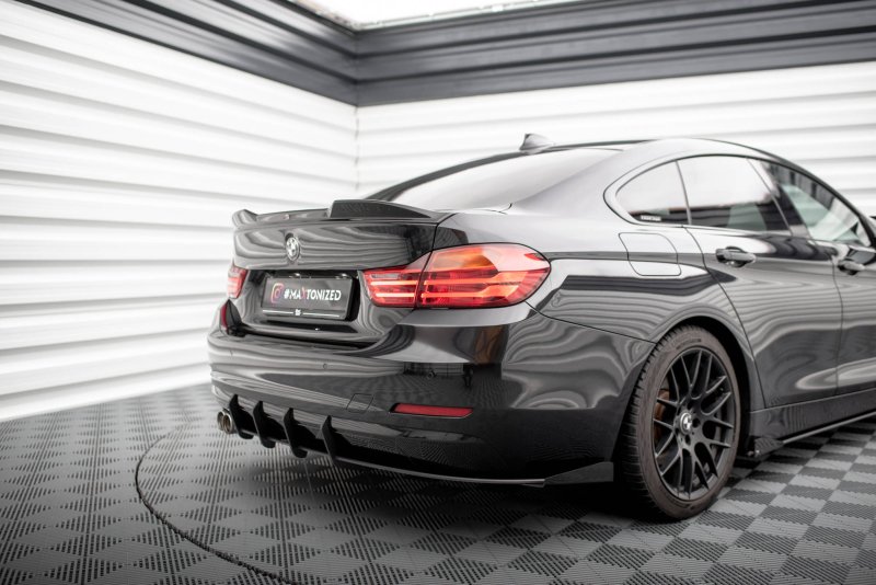 Maxton Hintere Seiten Flaps für BMW 4er Gran Coupe F36 schwarz Hochglanz BM4F36GCCNC-RSF1-G