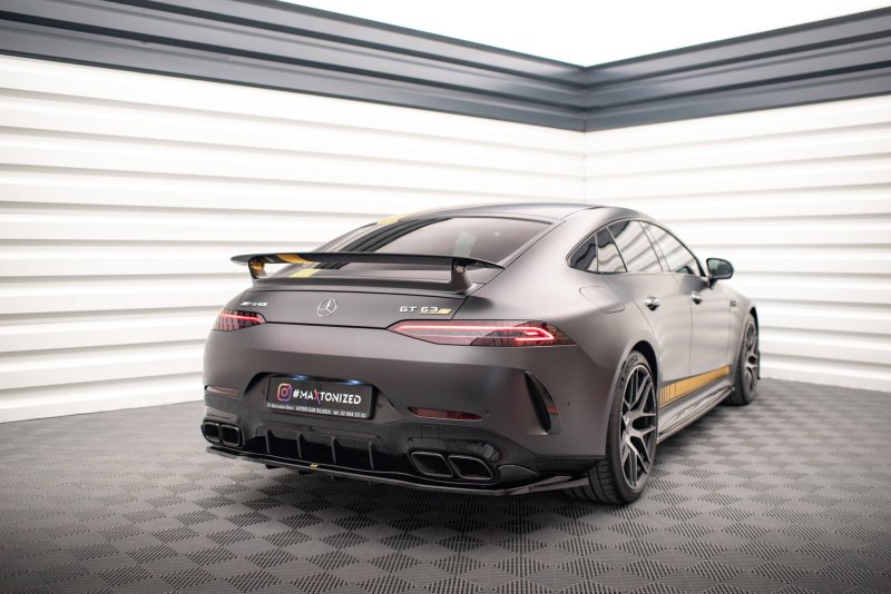 Maxton Mittlerer Diffusor Heck Ansatz DTM Look für Mercedes-AMG GT 63S 4-Door Coupe Aero schwarz Hochglanz ME-GT-4D-AMG-RD1G+RD2-G
