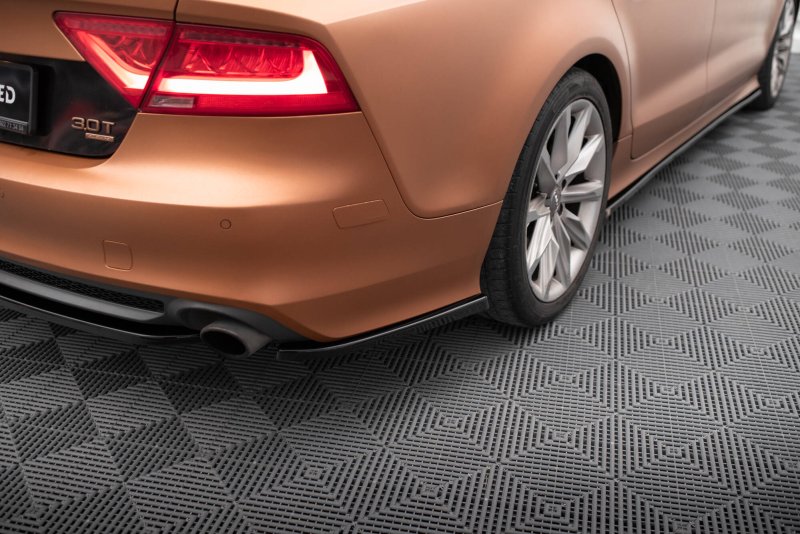 Maxton Heck Ansatz Flaps Diffusor V.2 Audi A7 S-Line C7 schwarz Hochglanz AU-A7-C7-RSD1-G