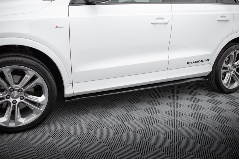 Maxton Seitenschweller Ansatz Audi Q3 S-line 8U schwarz Hochglanz AU-Q3-1-SLINE-SB-SD1-G