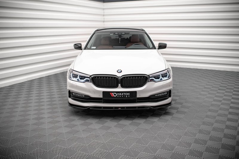 Maxton Front Ansatz V.2 für BMW 5er G30 schwarz Hochglanz BM-5-G30-FD2-G