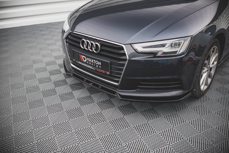 Maxton Front Ansatz V.2 für Audi A4 B9 schwarz Hochglanz AU-A4-B9-FD2-G
