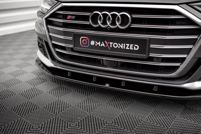 Maxton Front Ansatz V.2 für Audi S8 / A8 S-Line D5 schwarz Hochglanz AU-S8-D5-FD2-G
