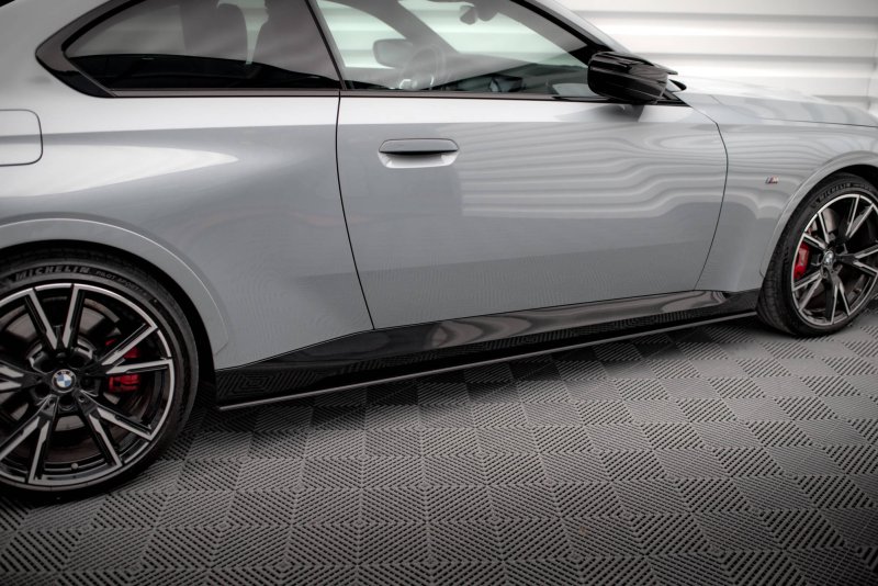 Maxton Street Pro Seitenschweller Ansatz für BMW 2 Coupe M-Paket / M240i G42 BM242MPACKCNC-SD1BRB