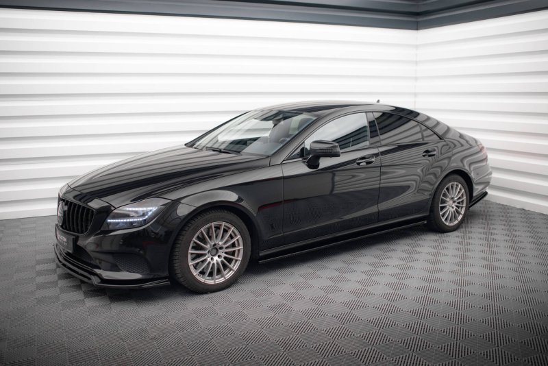 Maxton Seitenschweller Ansatz V.2 Mercedes-Benz CLS C218 schwarz Hochglanz ME-CLS-218F-SD2-G