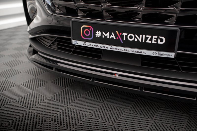Maxton Front Ansatz V.2 für Hyundai Tucson Mk4 schwarz Hochglanz HY-TU-4-FD2G+FD2R-G