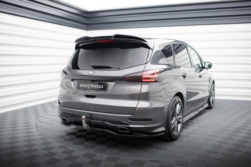 Maxton Mittlerer Cup Diffusor Heck Ansatz Ford S-Max ST-Line Mk2 schwarz Hochglanz FO-SMAX-2-STLINE-RD1G+RD2-G
