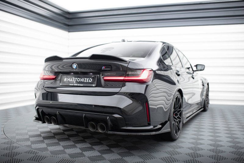 Maxton Heck Ansatz Flaps Diffusor V.3 CSL Look BMW M3 Limousine / Touring G80 / G81 schwarz Hochglanz BM-3-G80-M-RSD4-G