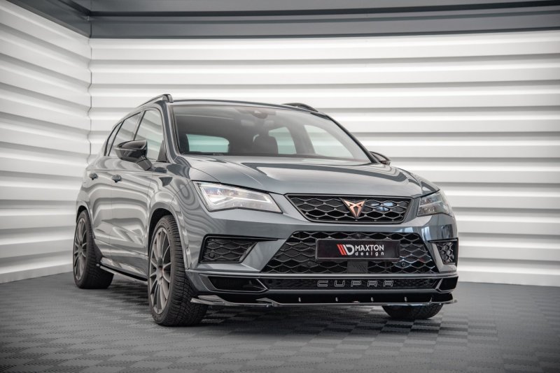 Maxton Front Ansatz V.2 für Cupra Ateca schwarz Hochglanz CU-AT-1-FD2-G