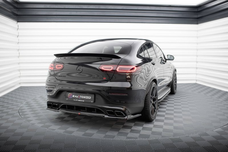 Maxton Mittlerer Cup Diffusor Heck Ansatz Mercedes-AMG GLC 63 Coupe C253 Facelift schwarz Hochglanz ME-GLC-C253F-63-RD1G+RD2-G