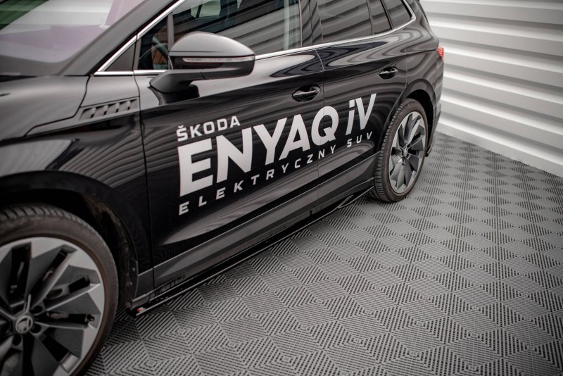Maxton Seitenschweller Ansatz für Skoda Enyaq iV schwarz Hochglanz SK-EN-1-SD1-G
