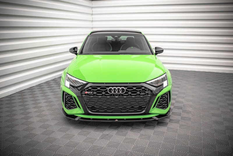 Maxton Front Ansatz V.1 für Audi RS3 8Y schwarz Hochglanz AU-RS3-8Y-S-FD1-G