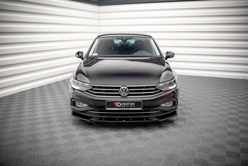 Maxton Front Ansatz V.2 für Volkswagen Passat B8 Facelift schwarz Hochglanz VW-PA-B8F-FD2-G