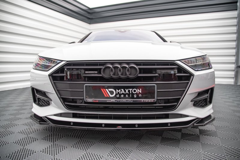 Maxton Front Ansatz V.1 für Audi A7 C8 schwarz Hochglanz AU-A7-C8-FD1-G