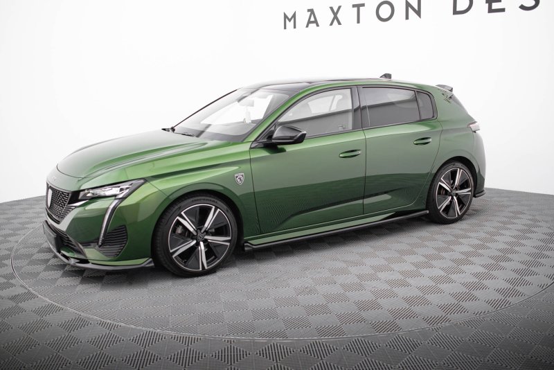 Maxton Seitenschweller Ansatz Peugeot 308 Hatchback Mk3 schwarz Hochglanz PE-308-3-GT-SD1-G