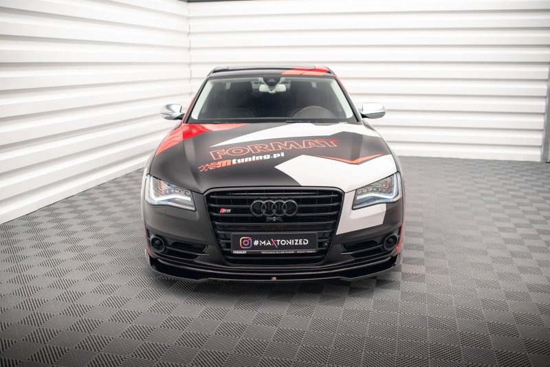 Maxton Front Ansatz V.1 für Audi S8 D4 schwarz Hochglanz AU-A8-D4-SLINE-FD1-G