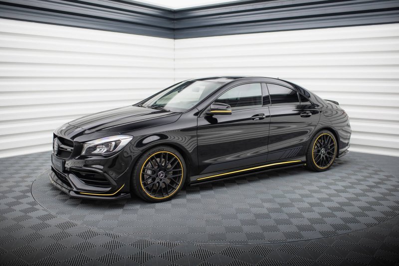 Maxton Seitenschweller Ansatz Mercedes-AMG CLA 45 C117 Facelift schwarz Hochglanz ME-CLA-117-45-AMG-AERO-SD1-G