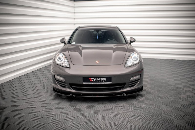 Maxton Front Ansatz V.2 für Porsche Panamera / Panamera Diesel 970 schwarz Hochglanz PO-PA-970-FD2-G