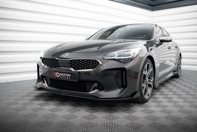 Maxton Street Pro Front Ansatz + Flaps Kia Stinger GT / GT-Line / Standard Mk1 schwarz Hochglanz KIST1GTLINECNC-FD1BRB+FSF1-G