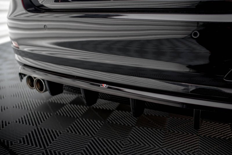 Maxton Mittlerer Diffusor Heck Ansatz DTM Look für BMW 4er Gran Coupe F36 schwarz Hochglanz BM-4-F36-GC-RD1G+RD2-G