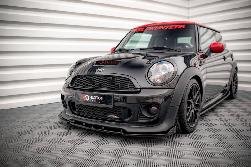 Maxton Front Ansatz V.3 für Mini Cooper John Cooper Works R56 schwarz Hochglanz MC-S-2-56-JCW-FD2-G
