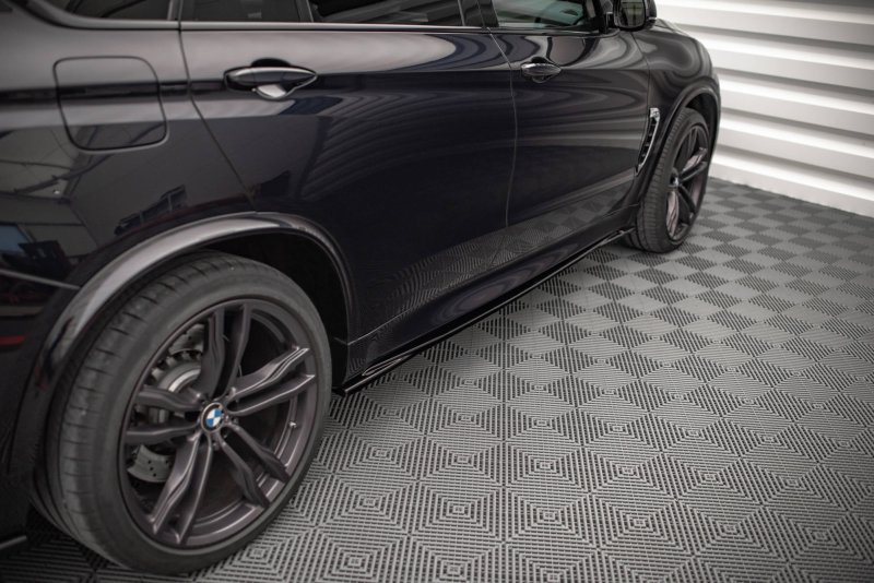 Maxton Seitenschweller Ansatz für BMW X5 M F15 schwarz Hochglanz BM-X5M-15-SD1-G
